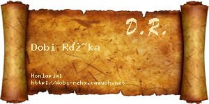 Dobi Réka névjegykártya
